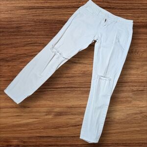 DL1961 Women's White Azalea Relaxed low rise Distressed Skinny Jeans